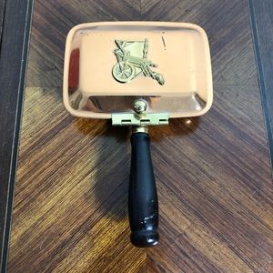 Vintage Copper Personal Ashtray / Silent Butler